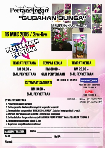 pertandingan gubahan bunga